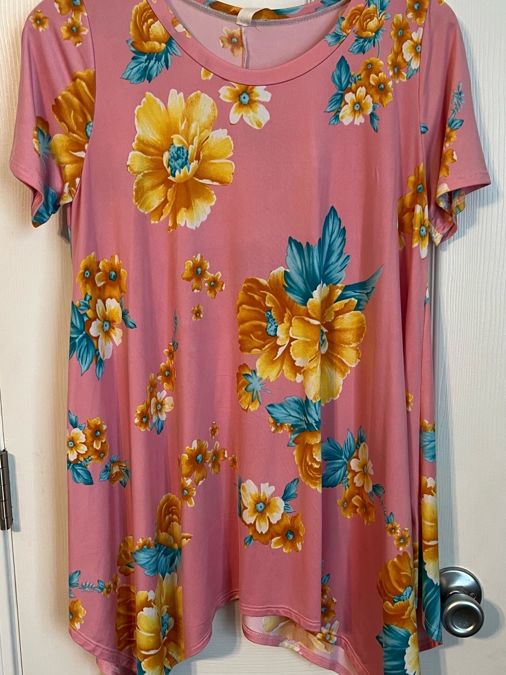 Flamingo Urban Pink Tunic with Yellow Floral Print